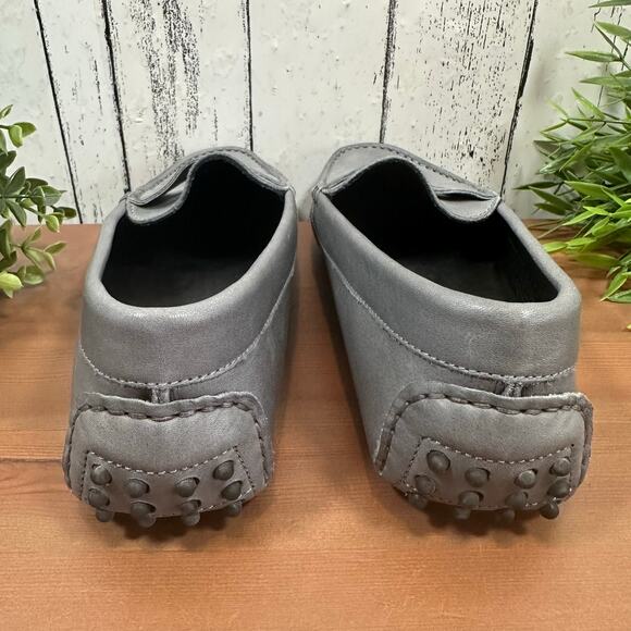 M. GEMI Women's The Pastoso Grey Leather Penny Loafers Size 36.5 US 6.5 - Picture 5 of 10